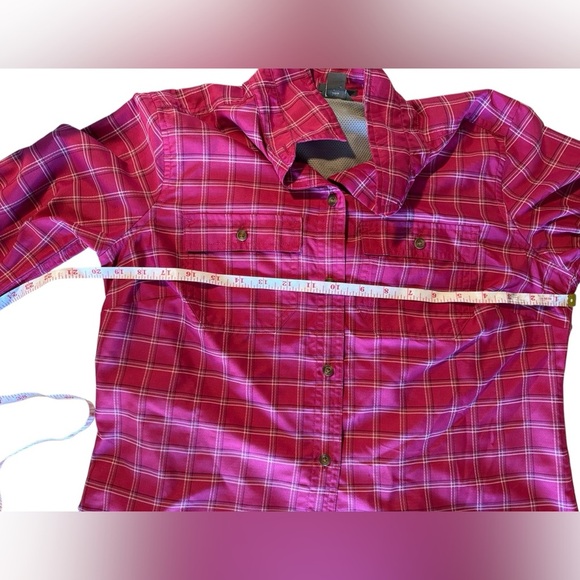 Eddie bauer classic fit pink plaid collared button up women’s medium - Picture 12 of 12